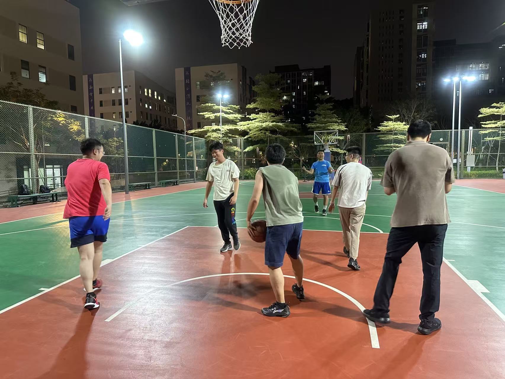 Freedom AI night basketball activity