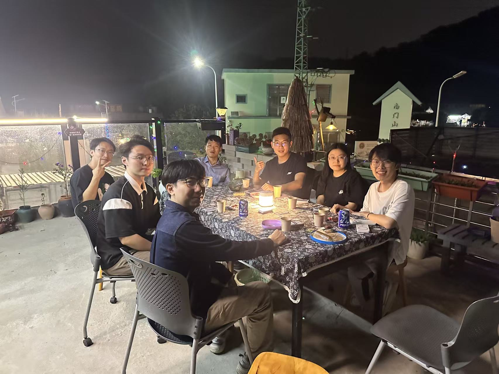 Freedom AI rooftop night gathering